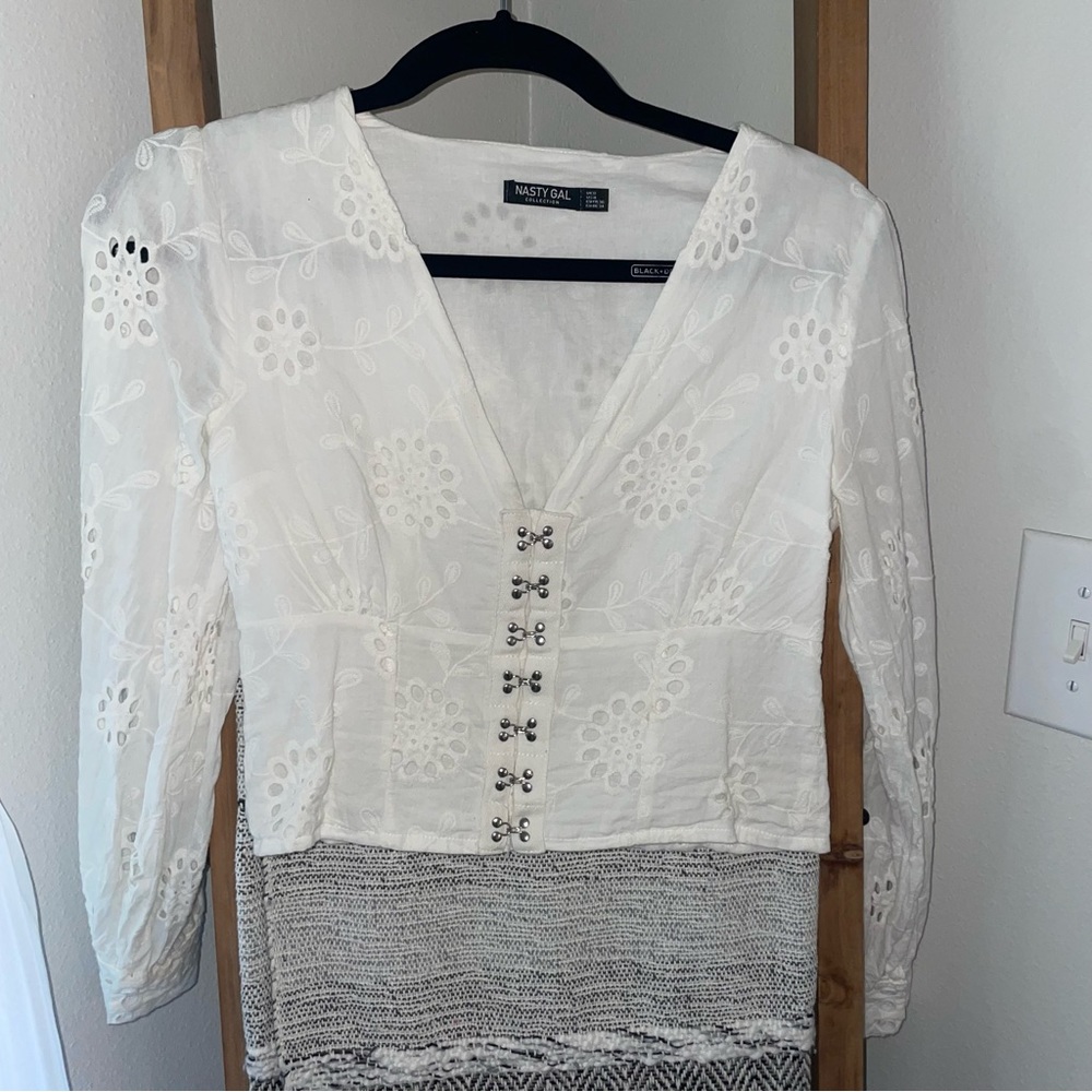 Nasty Gal long sleeve floral corset